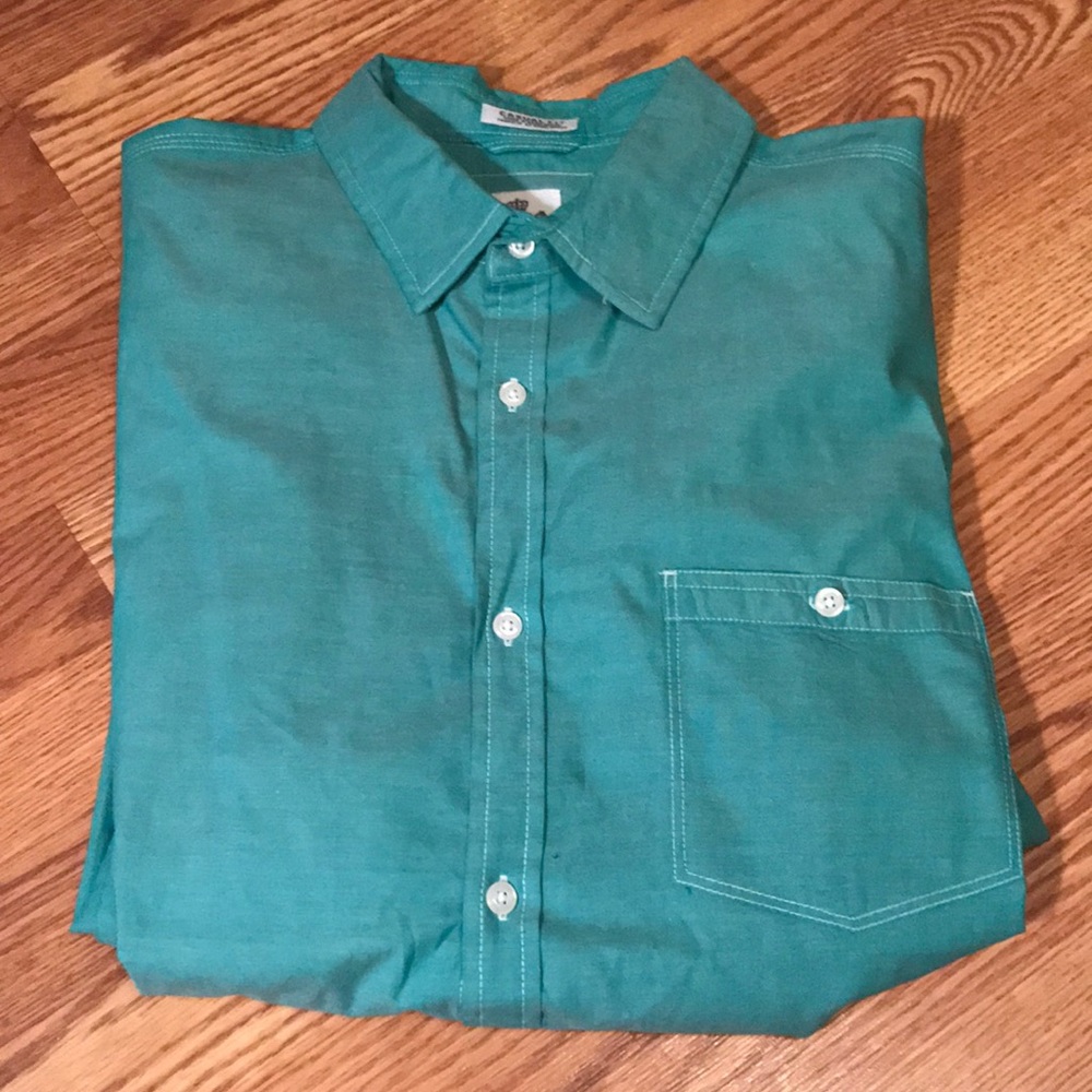 Express men’s button down shirt green